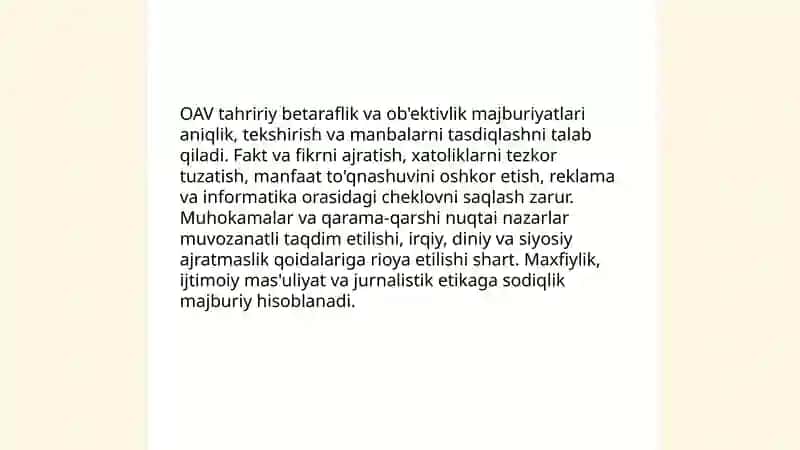 OAV vositalarining majburyatlari 4