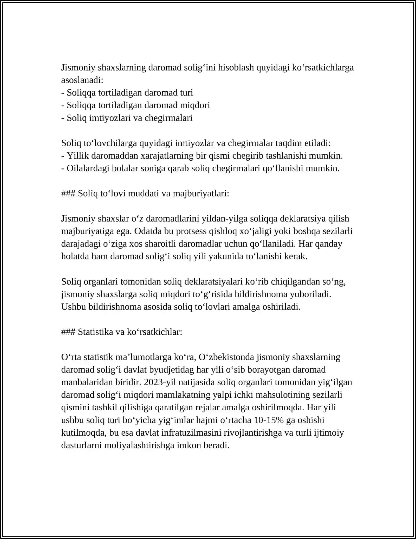 Jismoniy shaxslarning daromad solig'i 4