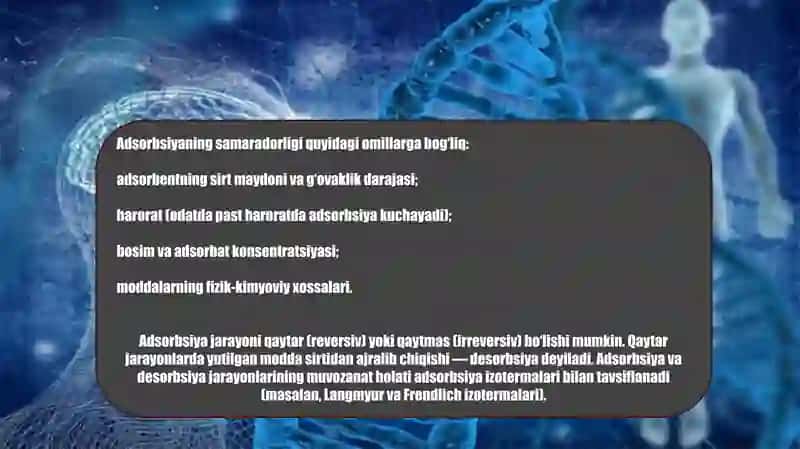 Adsorbsiya usulida biotexnologiyada 4