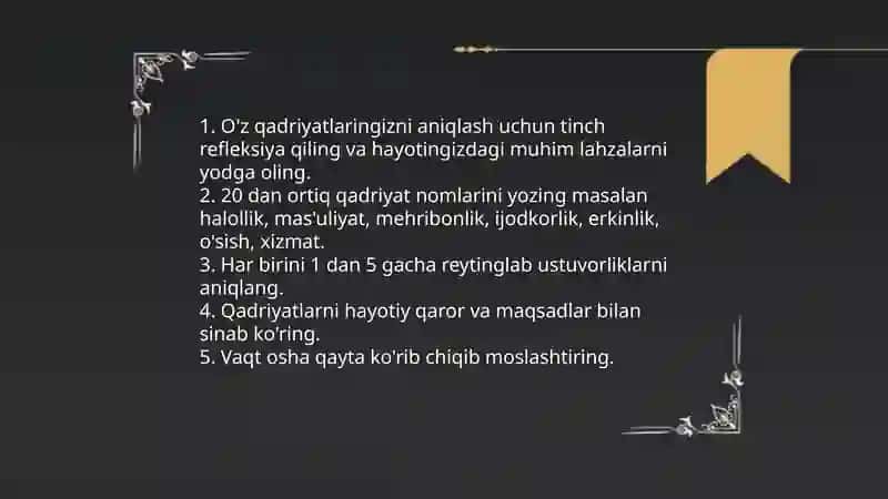 Oliy maqsadlar bilan yashash 4