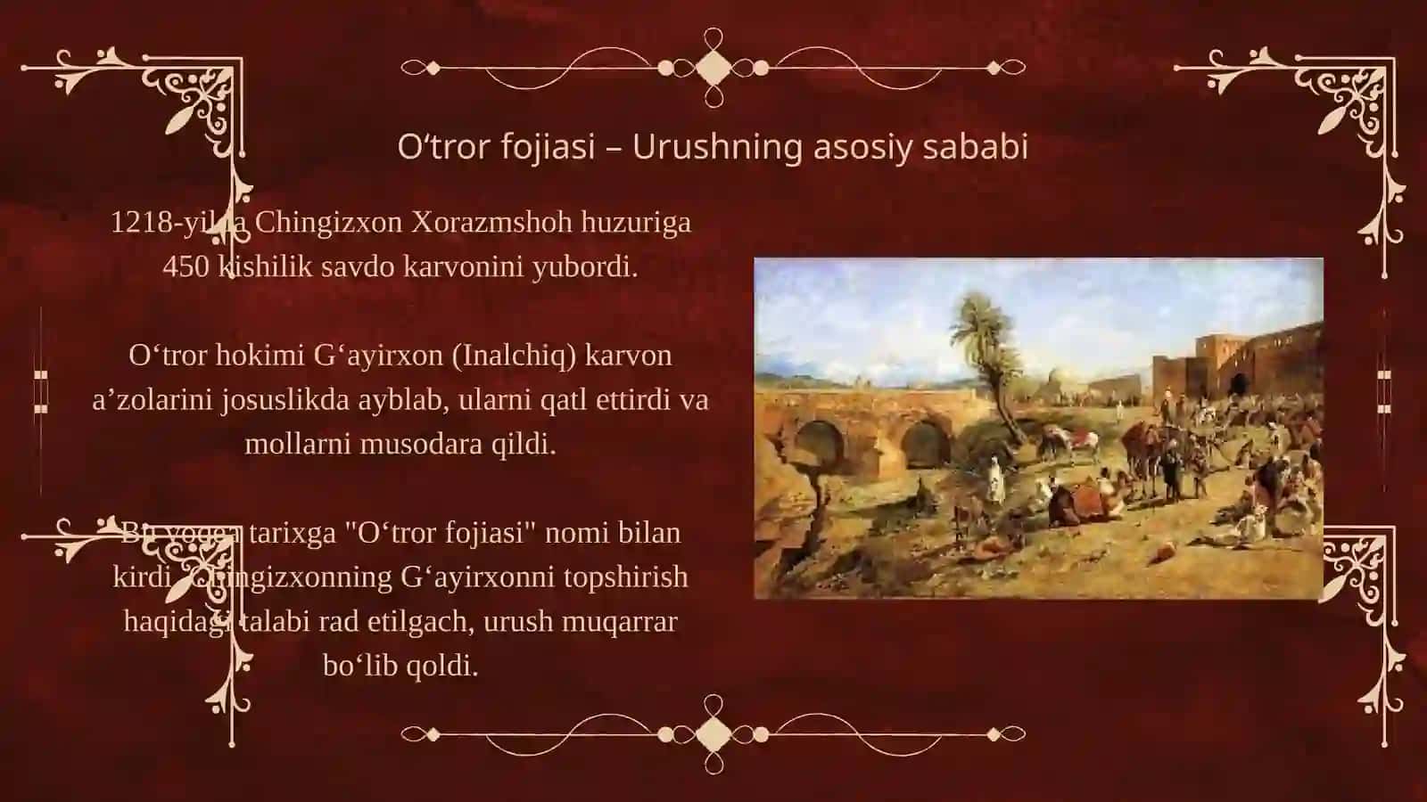 Mavaraunnahr va Xuroson moʻgʻullar tomondan bosip olinishi 4