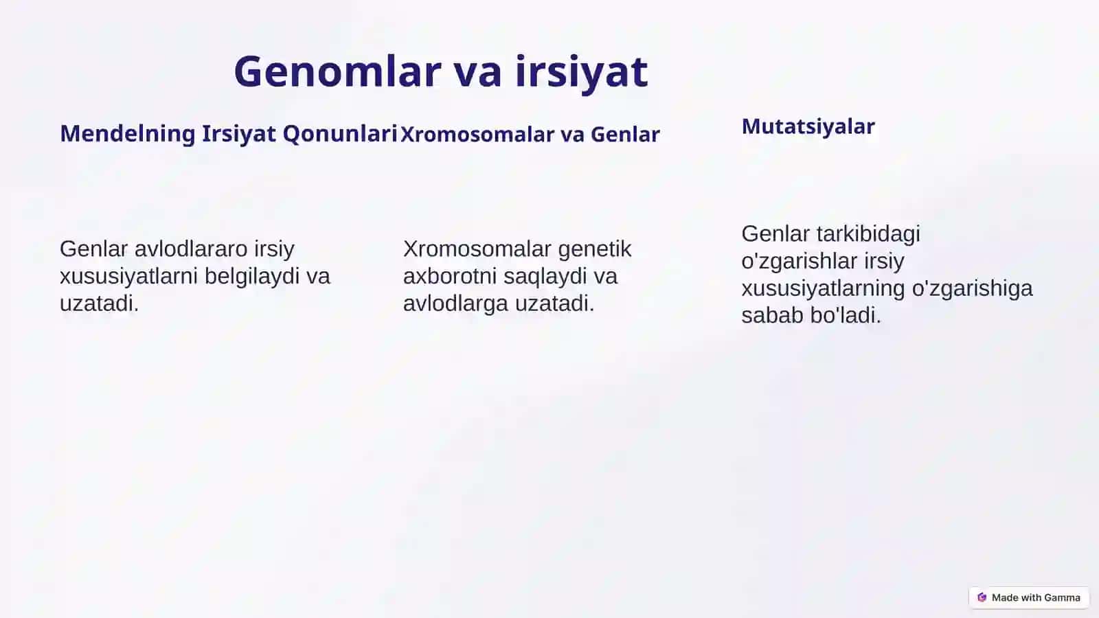 Genomlar va xususiyatlari 4