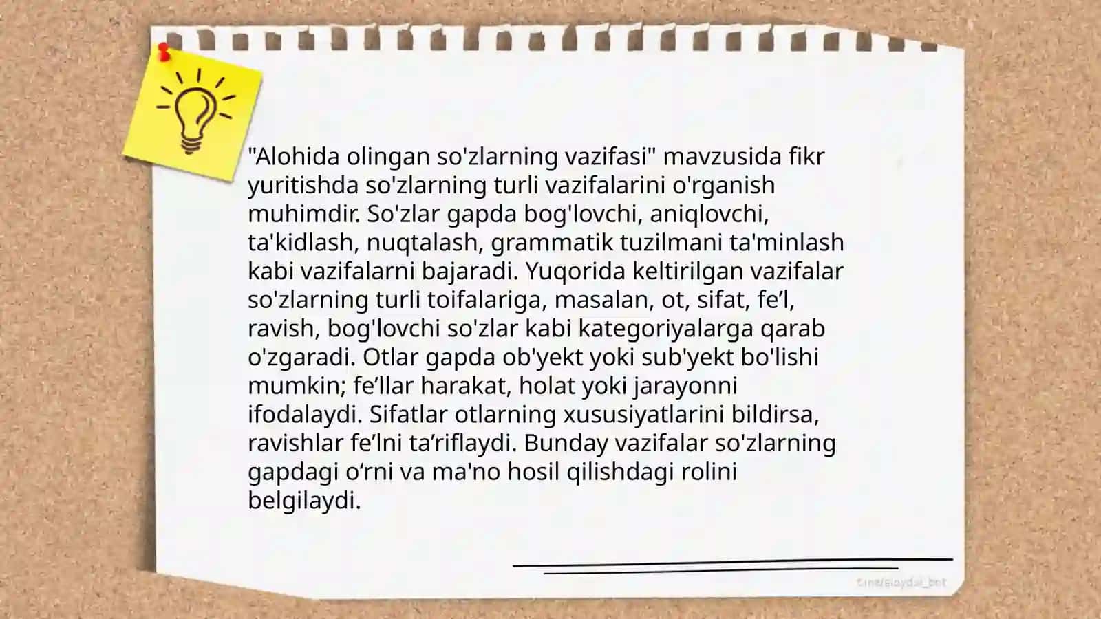 Alohida olingan so'zlar va ularning turlari 4