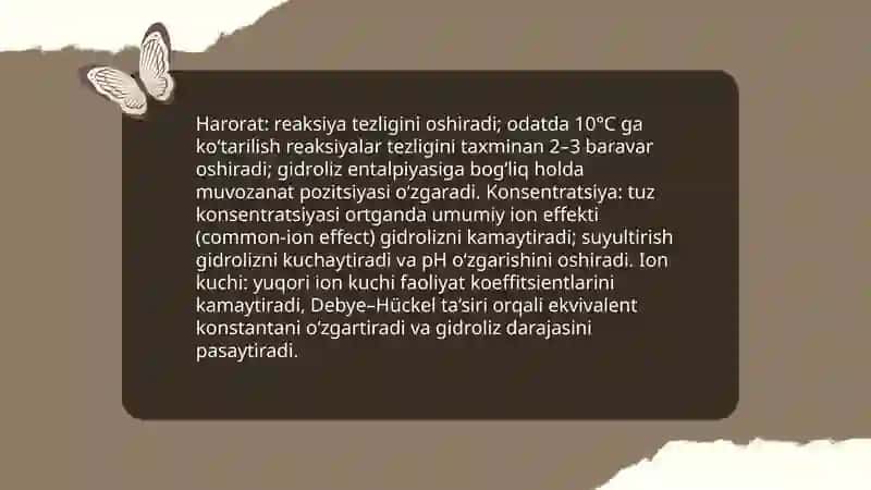 Tuzlarning gidrolizi 4
