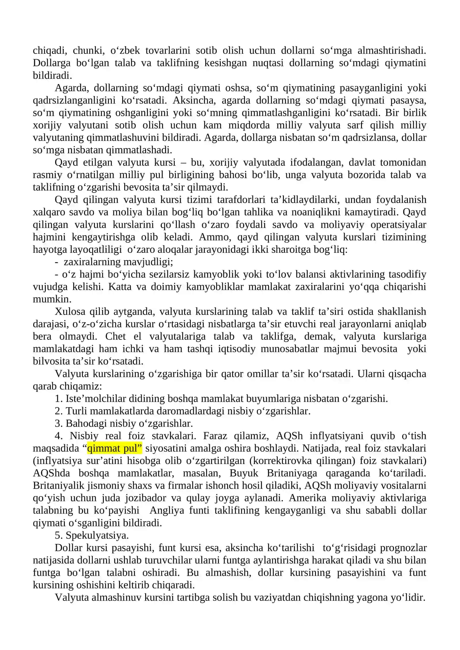 Valyuta kursining makroiqtisodiy siyosatga taʼsiri 4