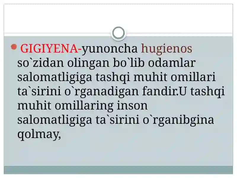 GIGIYENANING RIVOJLANISH TARIXI 4