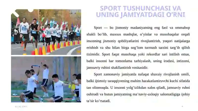 SPORTNING IJTIMOIY HAYOTDAGI O’RNI 4