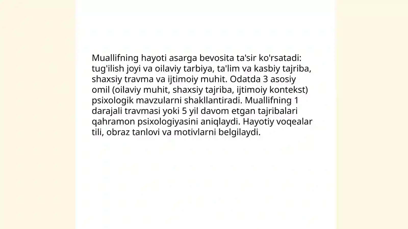 Mening sevimli psixologik asarim va uning tahlili 4
