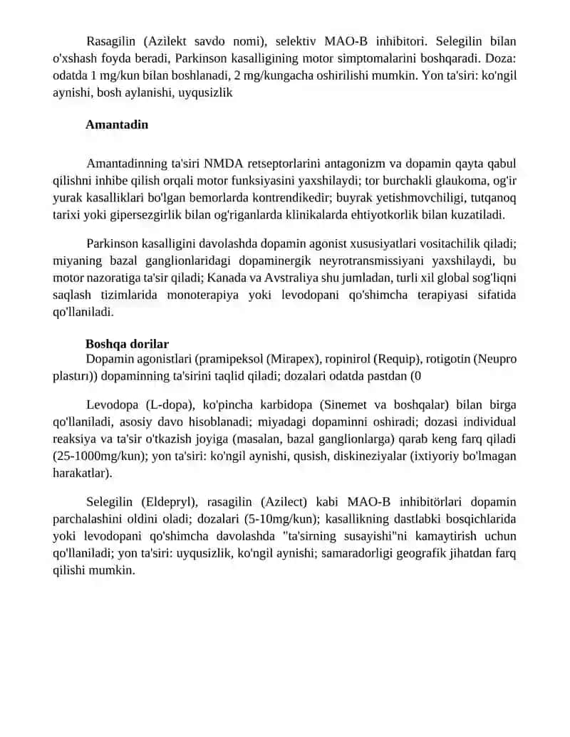 Parkinson kasalligi dorilari 4