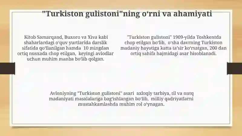 "Turkiston gulistoni" asari danutqaniqligi haqida 4