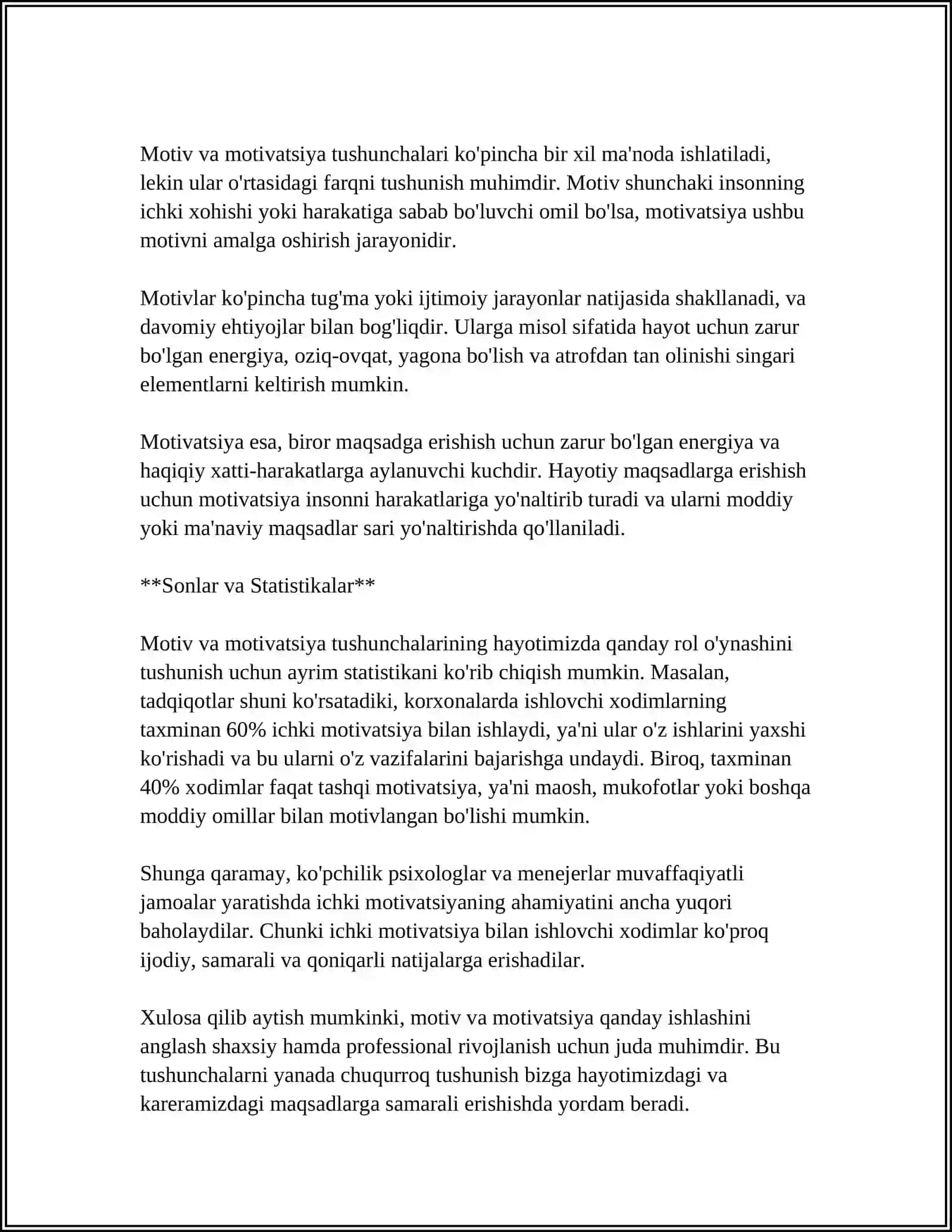 MOTIV VA MATVATSIYA 4