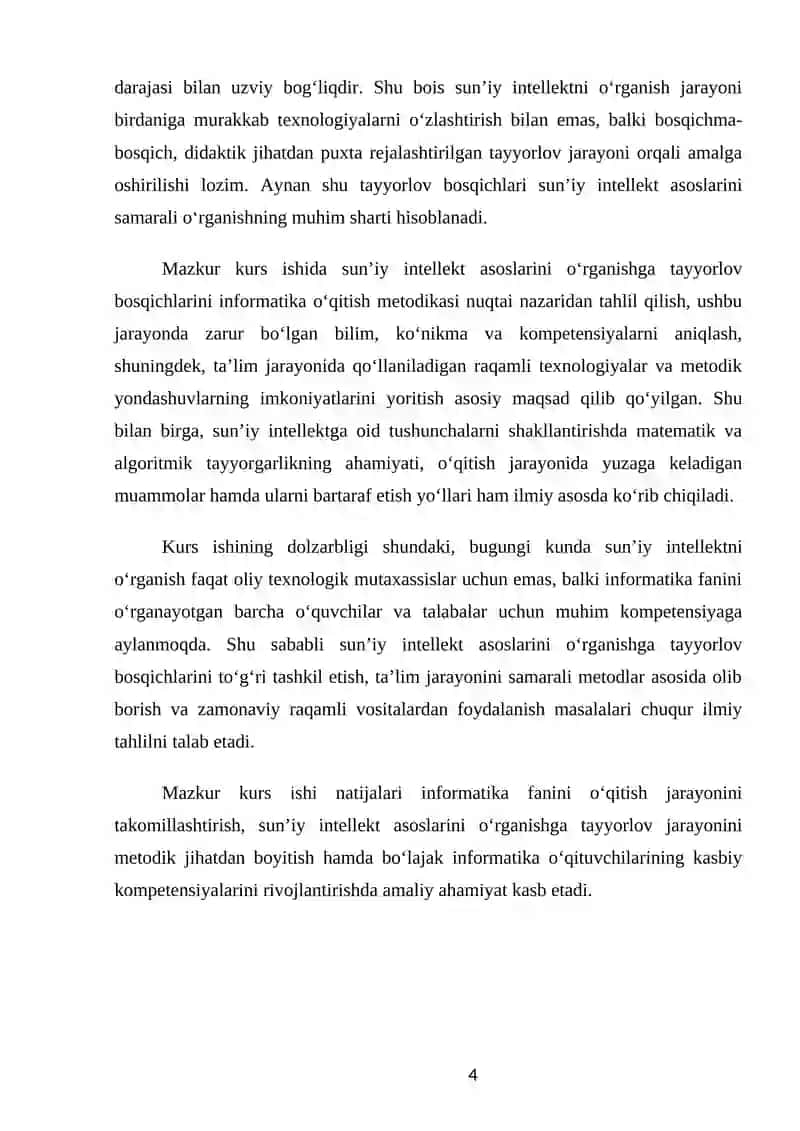 Sun’iy intellekt asoslarini o‘rganishga tayyorlov bosqichlari 4