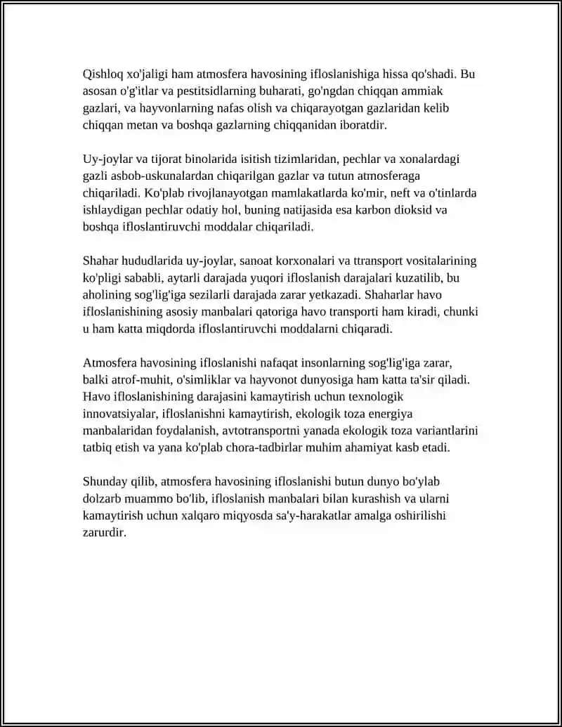 ATMOSFERA HAVOSINING MUHOFAZA QILISH 4