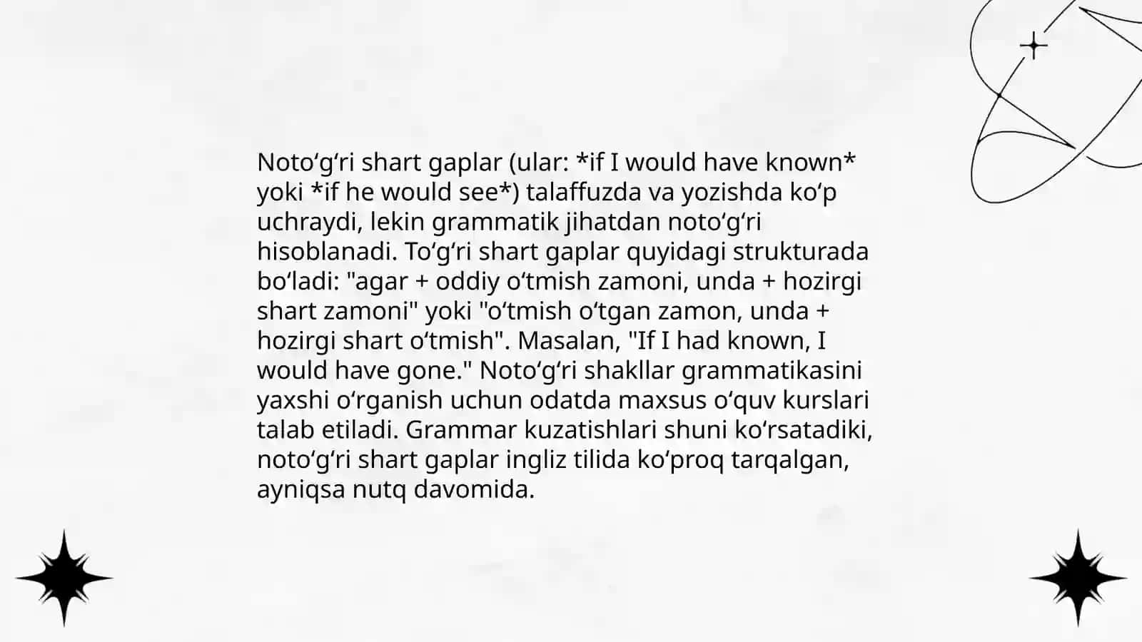 Shart gap tuzilishi 4