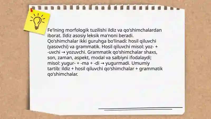 Fe'l so'z turkumi 4