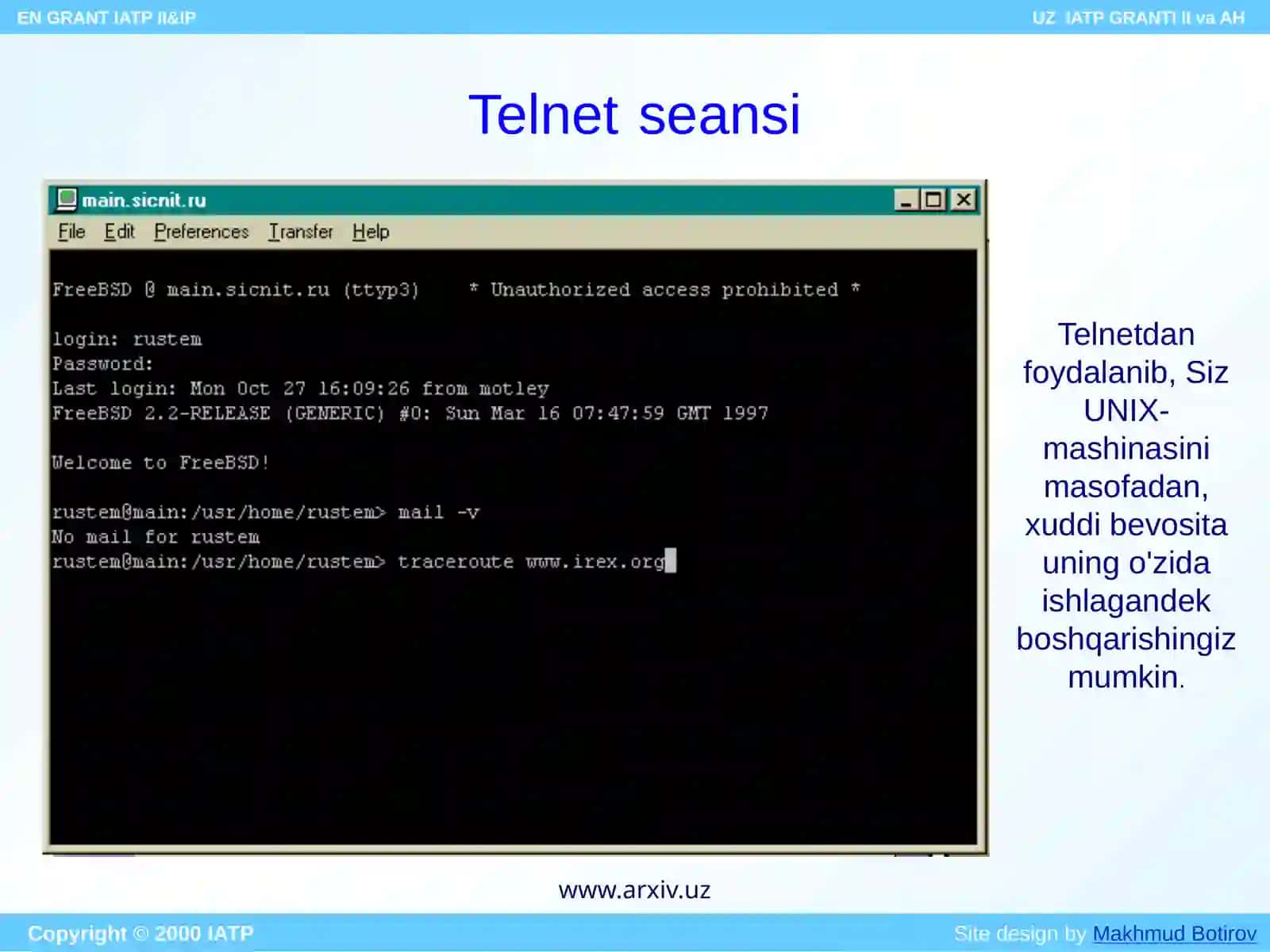 Internetning Ftp va Telnet xizmati 4