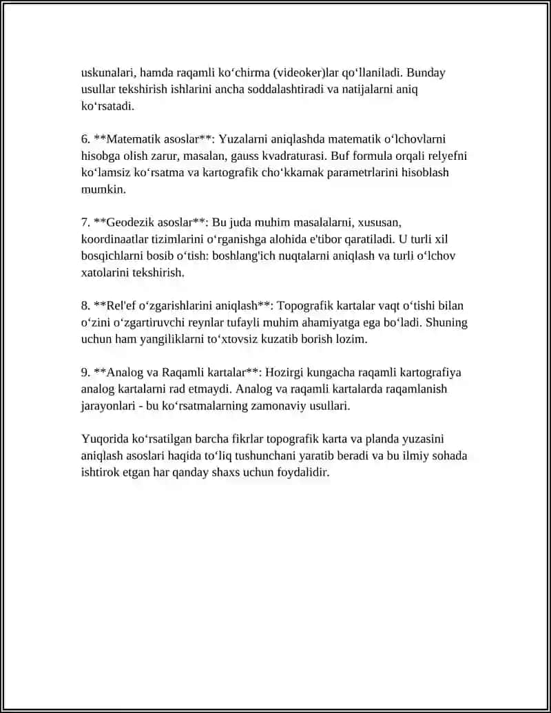 TOPOGRAFIK KARTA VA PLANDA YUZANI HISOBLASB USULLARI 4