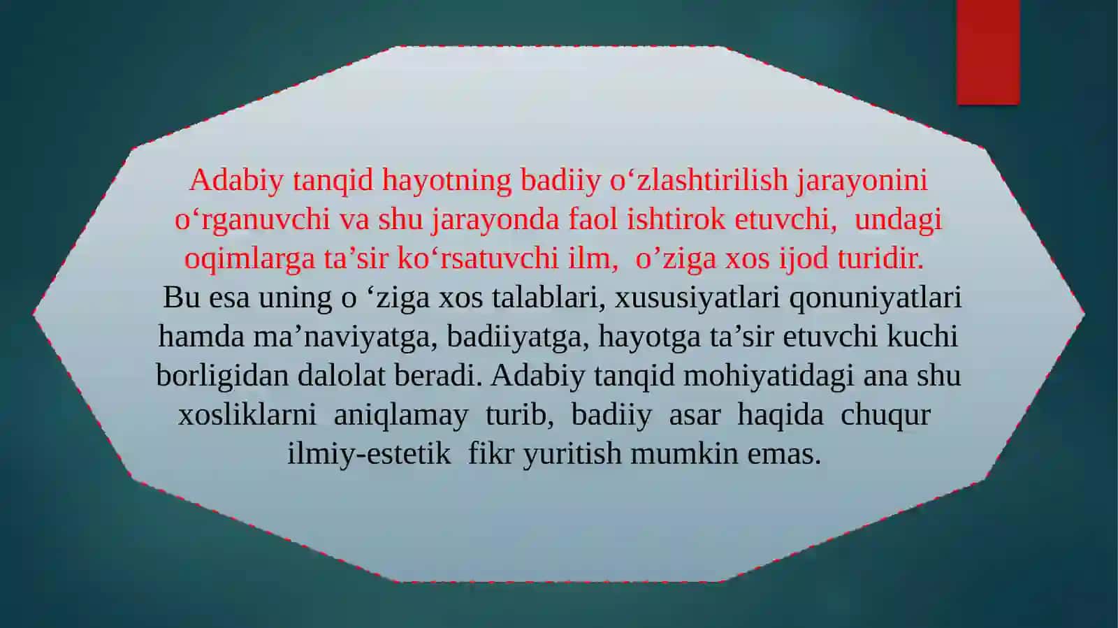Adabiy Tanqidning O‘ziga Xos xususiyatlari 4