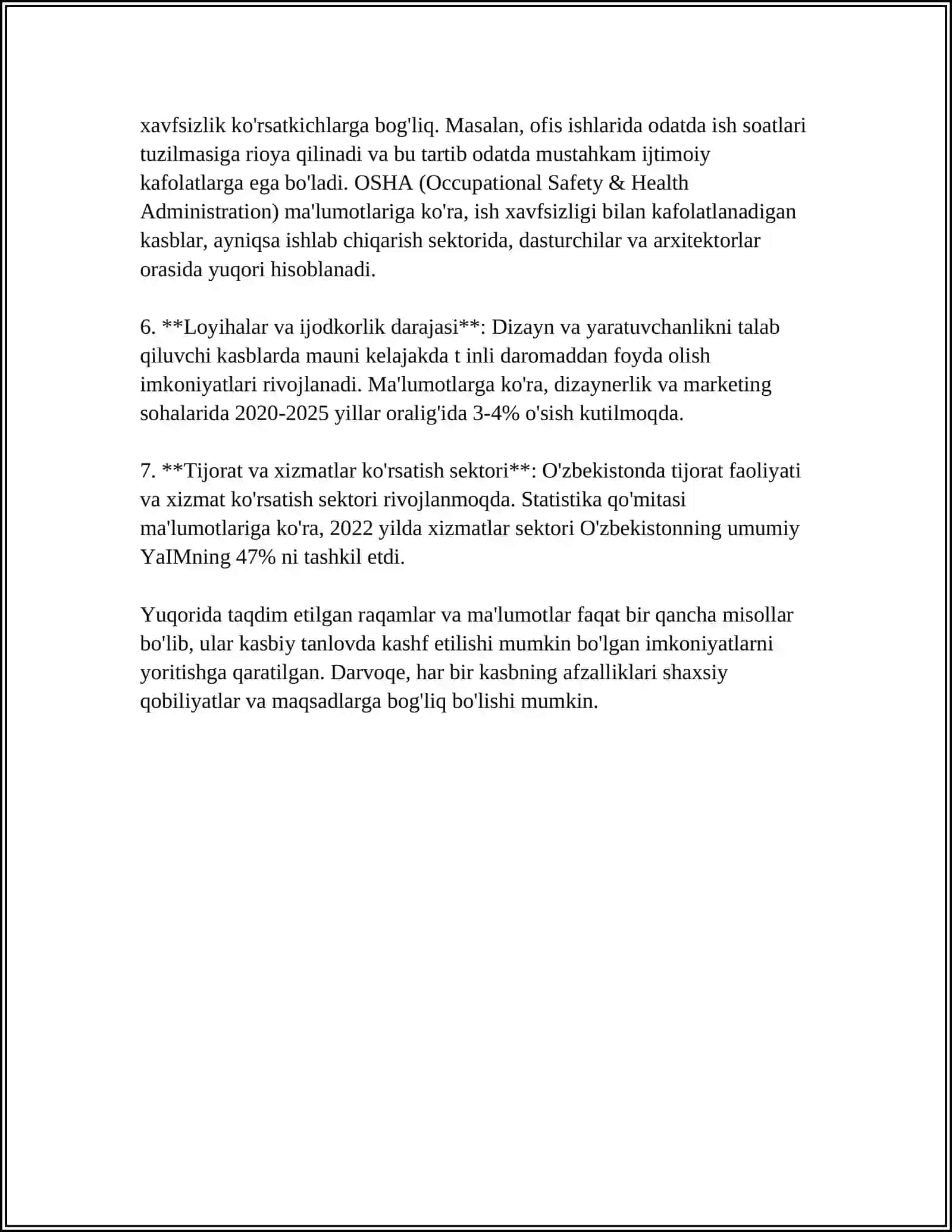 MENING KELAJAKDAGI KASBIM 4