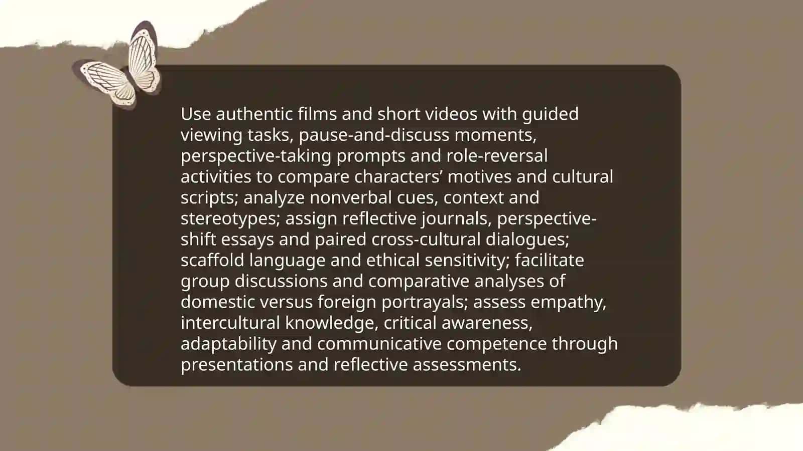 Developing intercultural competences using activities with different media 4
