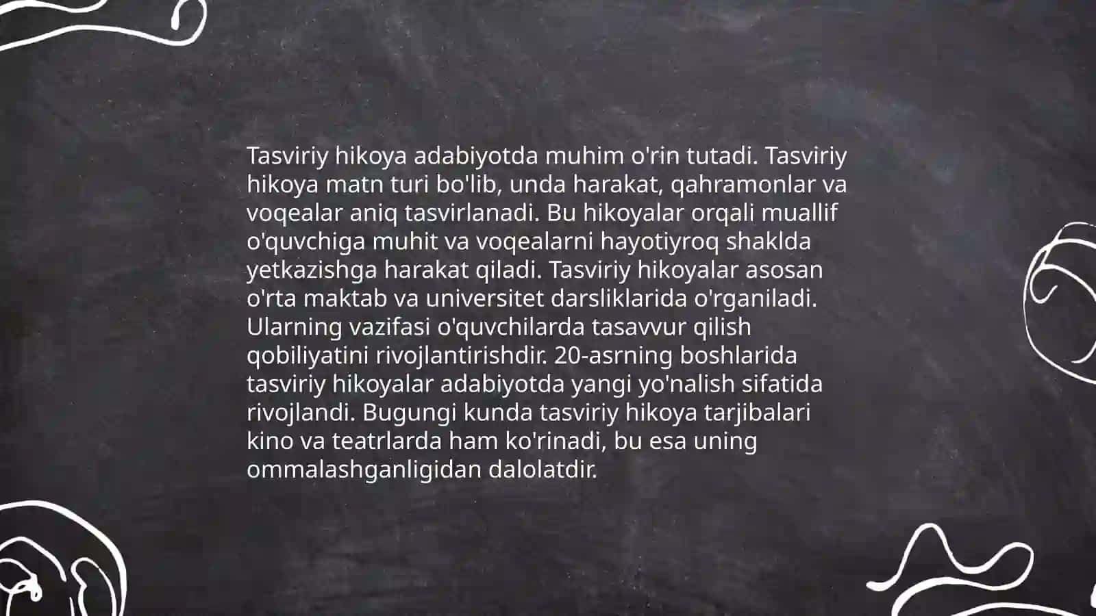 Matn turlari tasviriy hikoya va muhokama 4