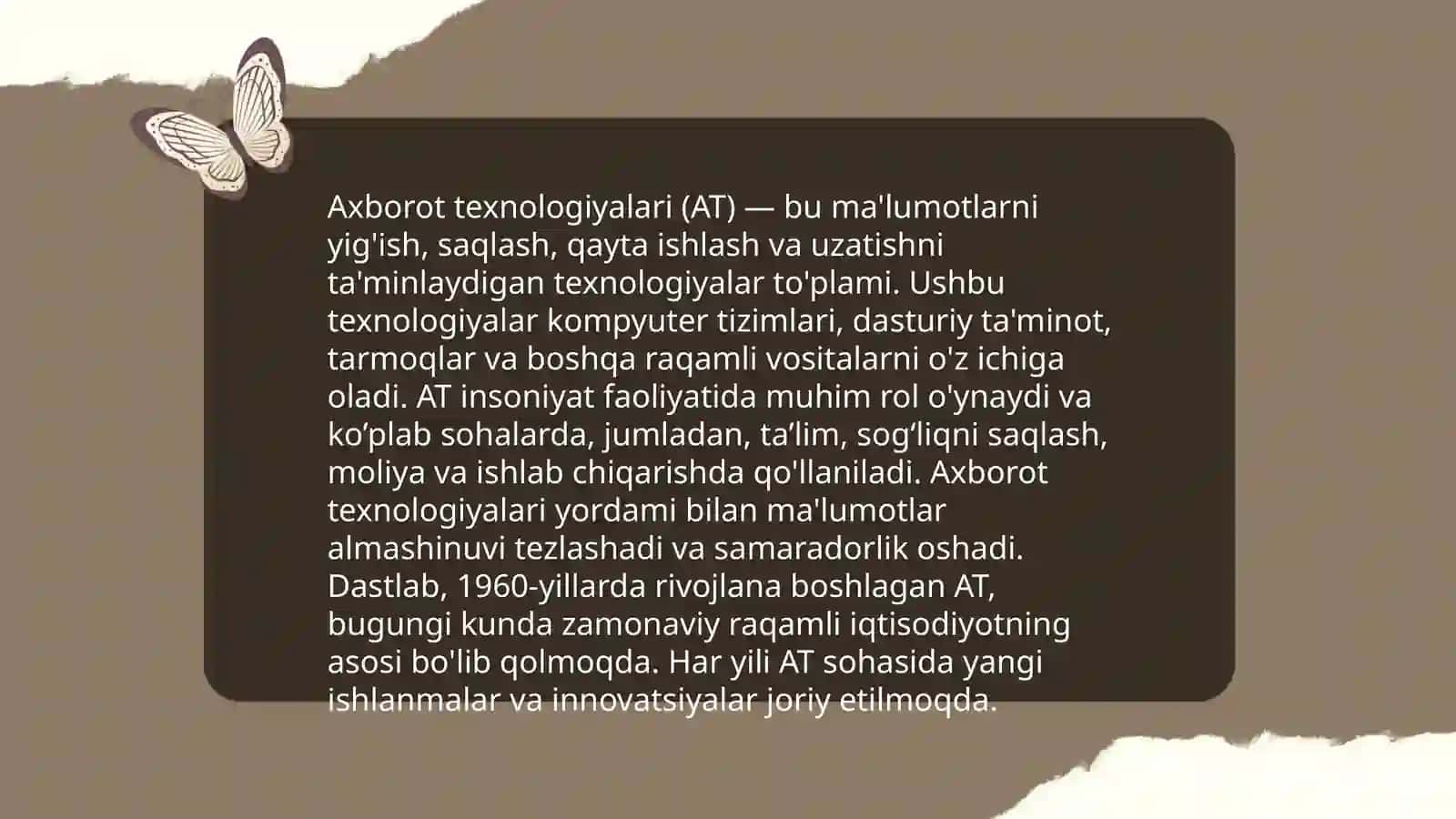 Axborot texnologiyalari va turlari 4