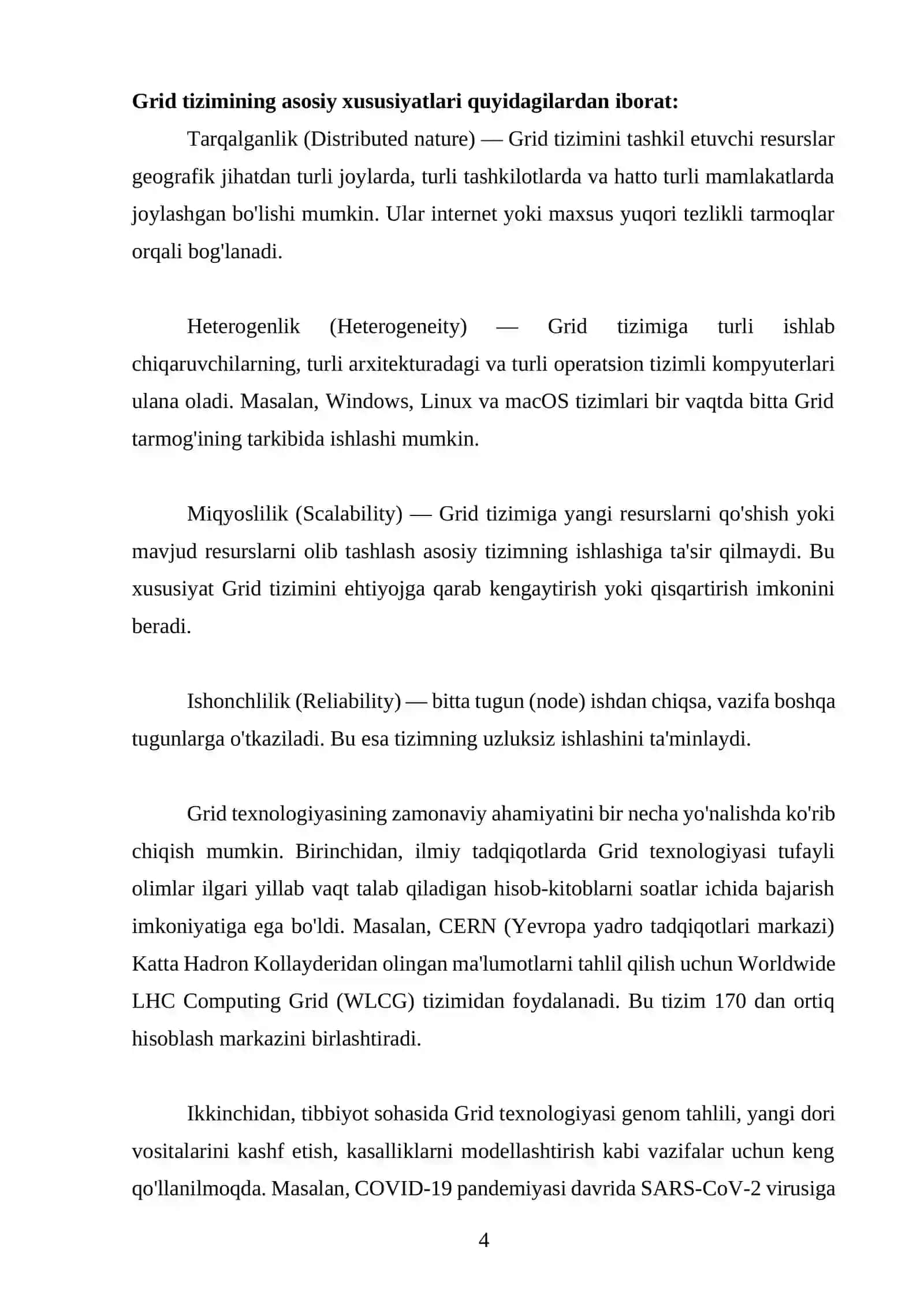Grid – texnologiyasi va metahisoblash 4
