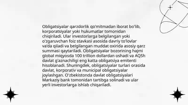 Qimmatli qoĝozlar turlari 4