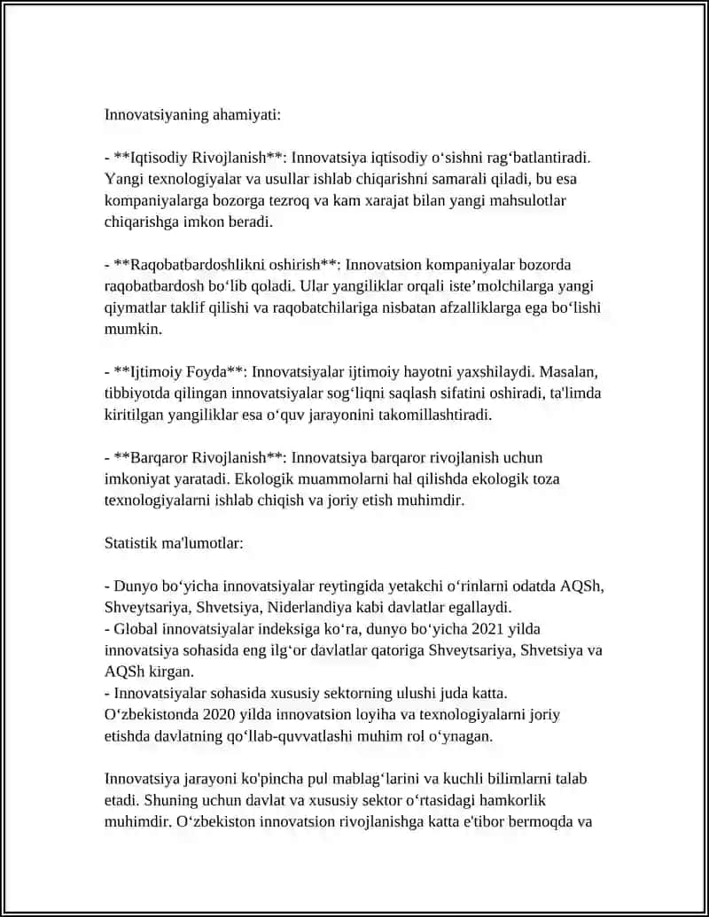 INNOVATSIYALARNING MOHIYATI VA HUSUSIYATI 4