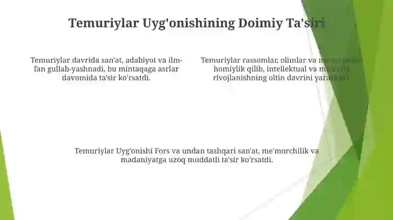 Temuriylar merosi: Dunyoga abadiy ta'sir 4