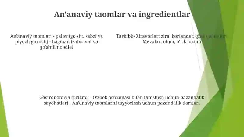 Oʻzbekistonda Gastronomiya Turizmi 4
