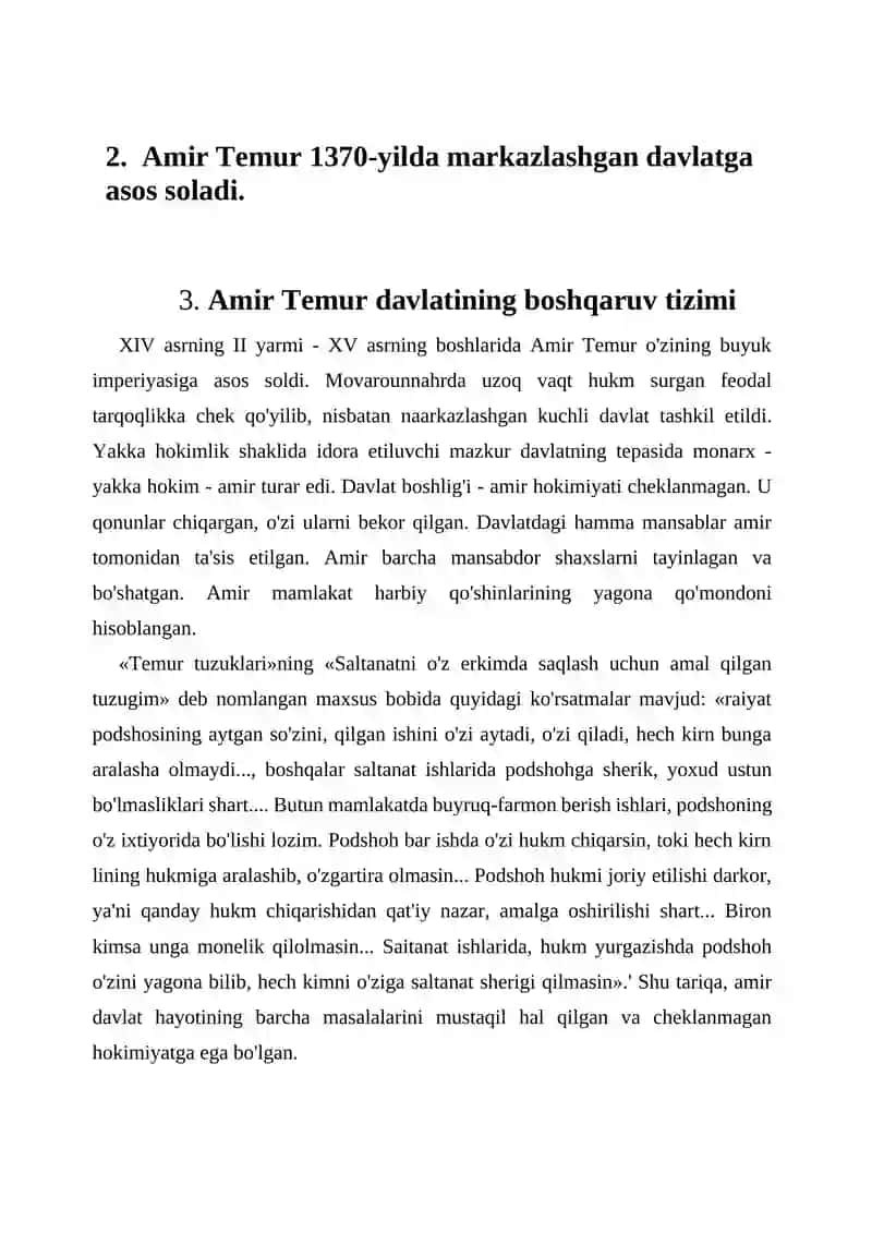 Amir Temurning davlati 4