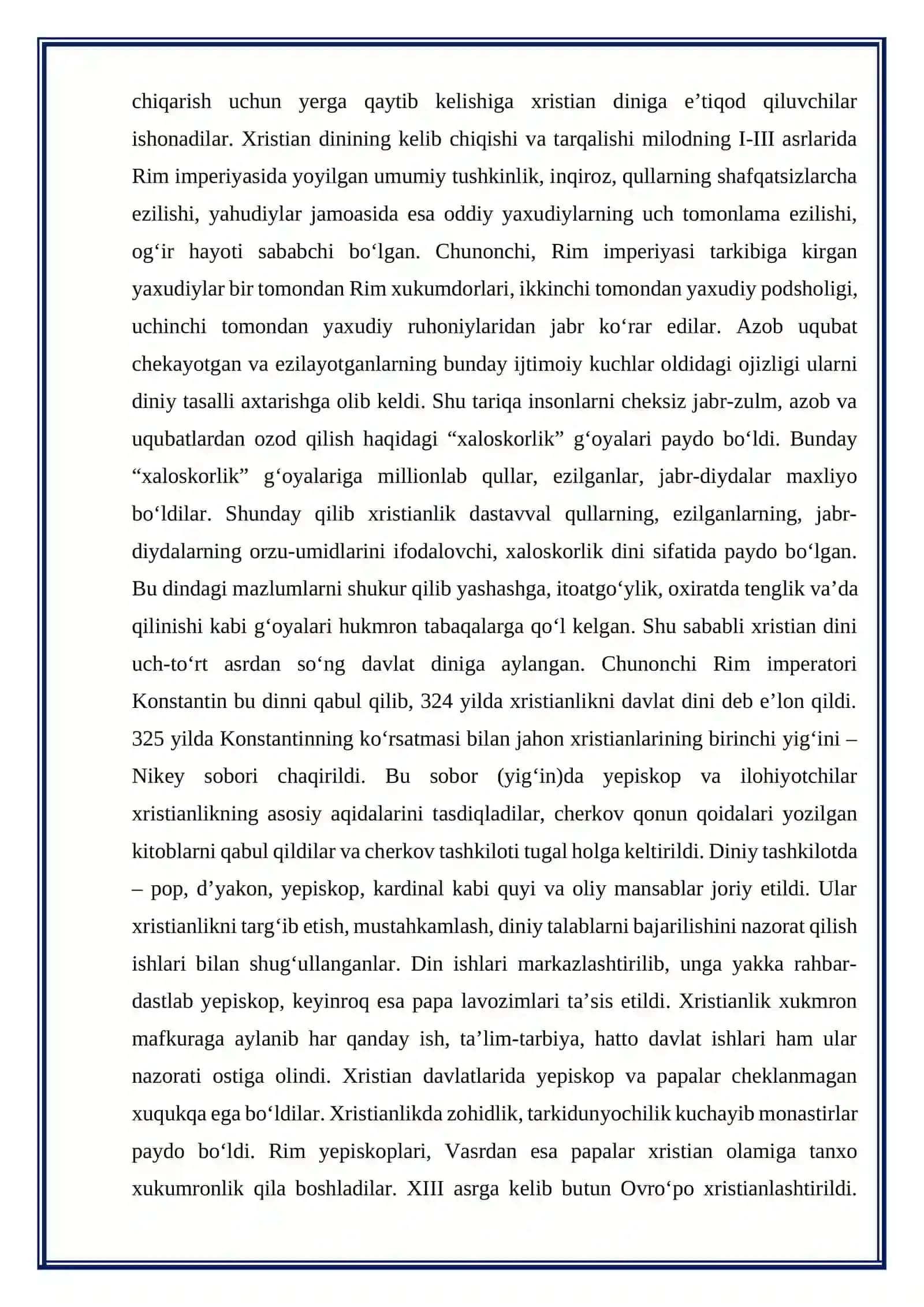 Xristianlikning asosiy oqimlari. 4