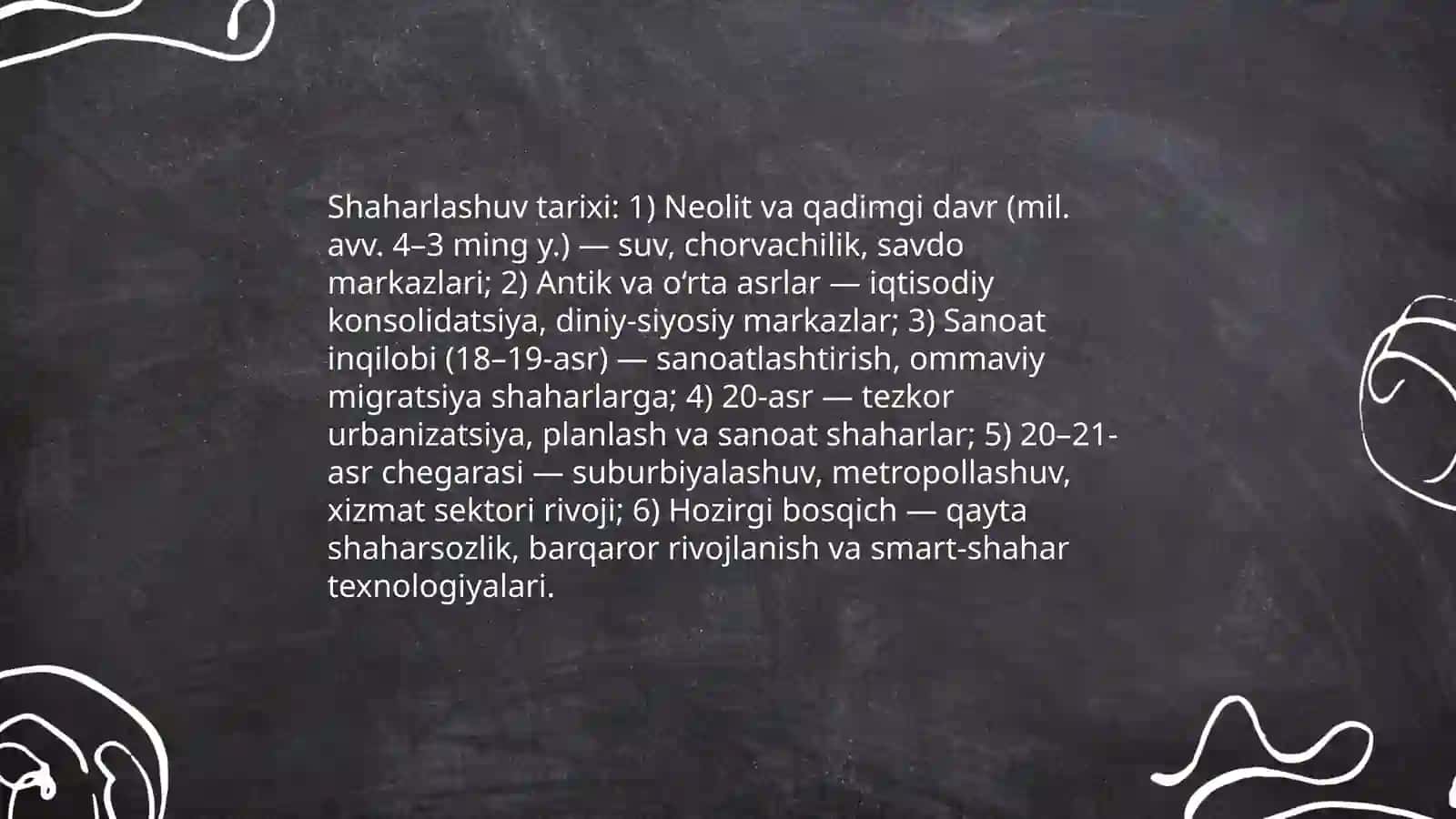 Aholining joylashuvi va urbanizatsiya 4