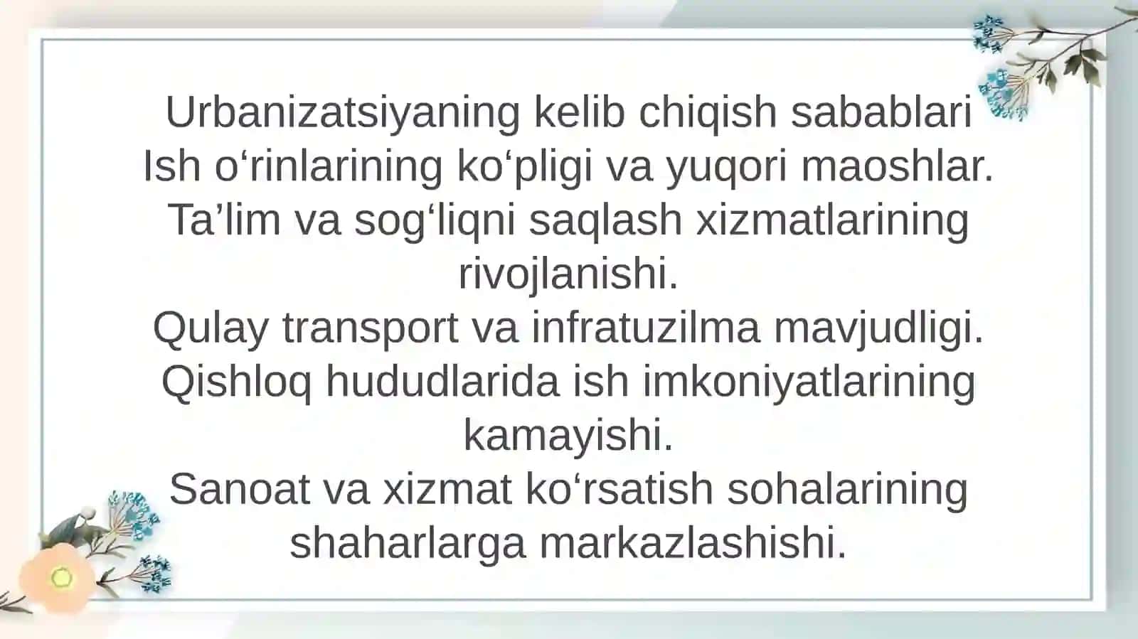 Urbanizatsiyaning atrof-muhitga taʼsiri 4