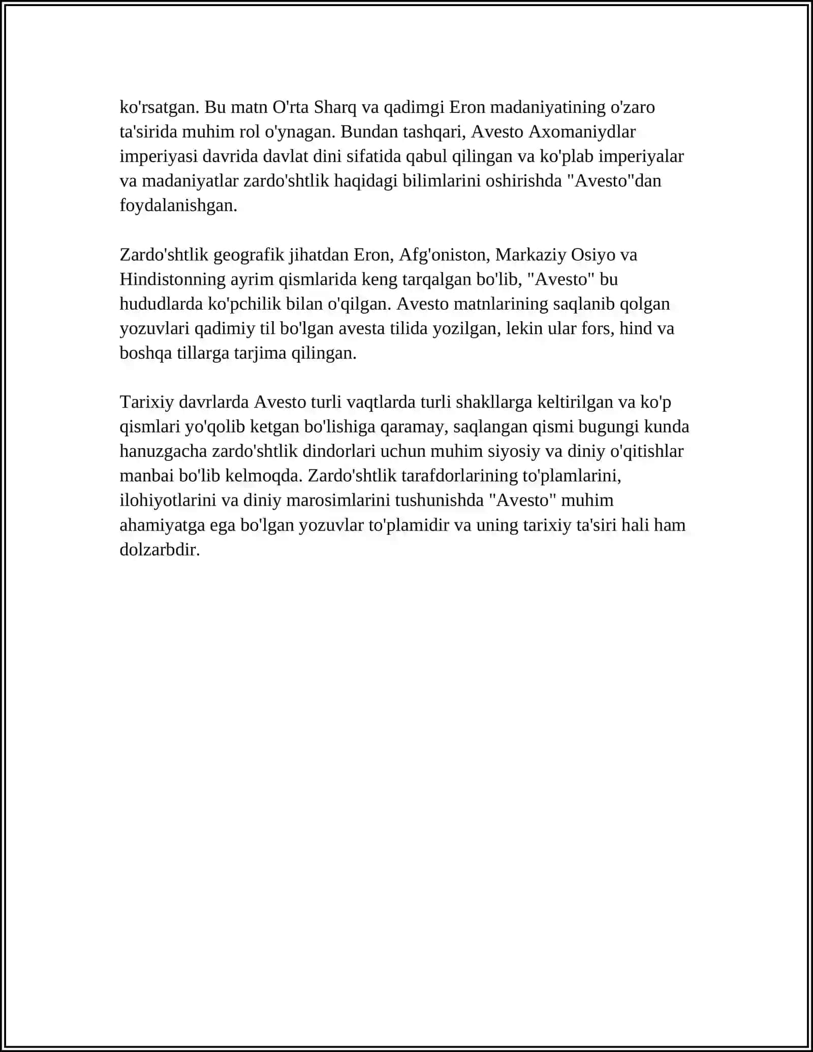 Avestoning kelib chiqishi va tarixiy ahamiyati 4