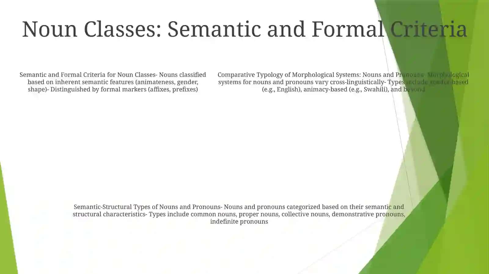 Comparative Typology Of Morphological Systems: Nouns And Pronouns And Their Semantic-Structural Types 4