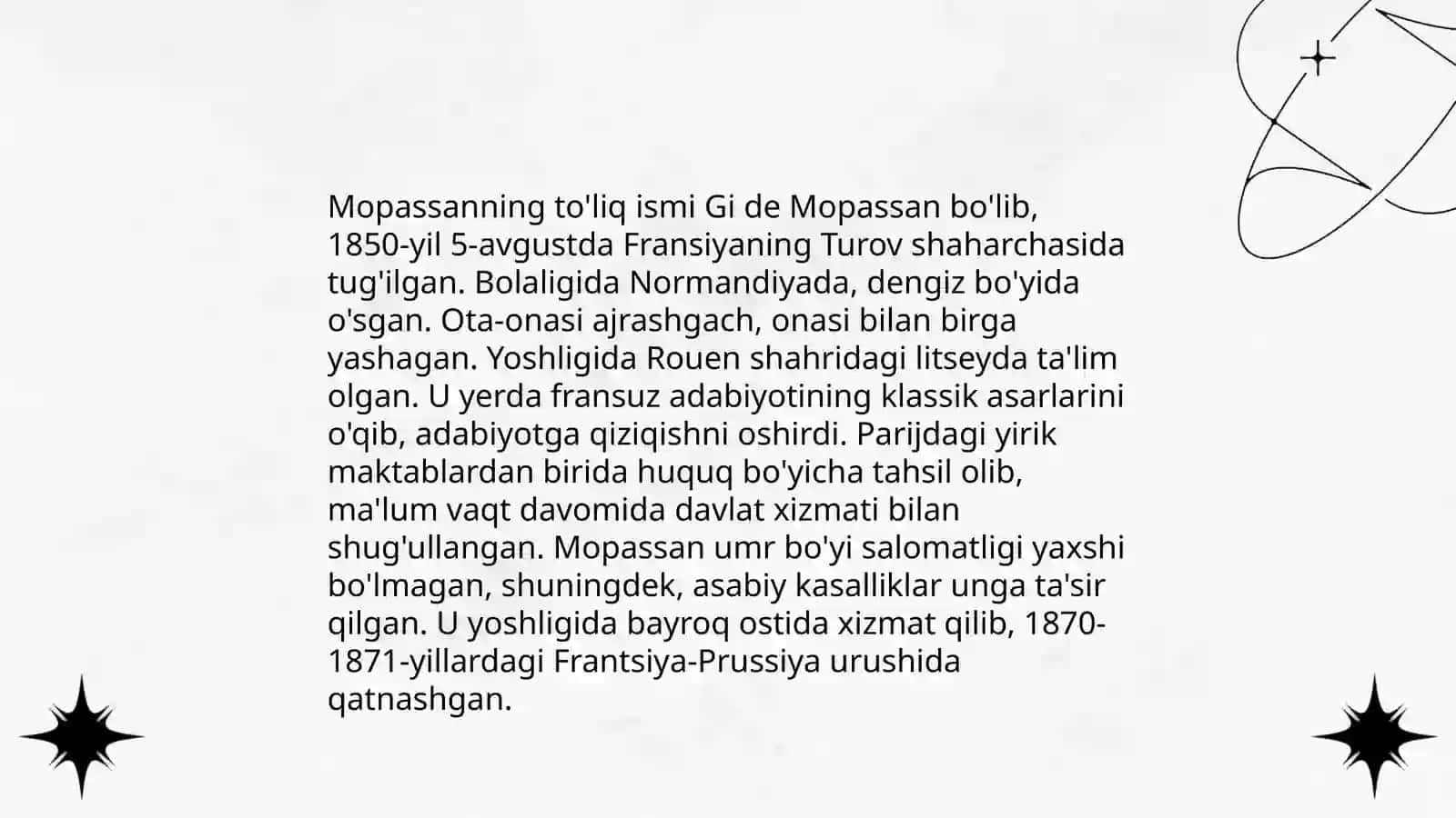 Mopassanning hayoti va ijodi 4