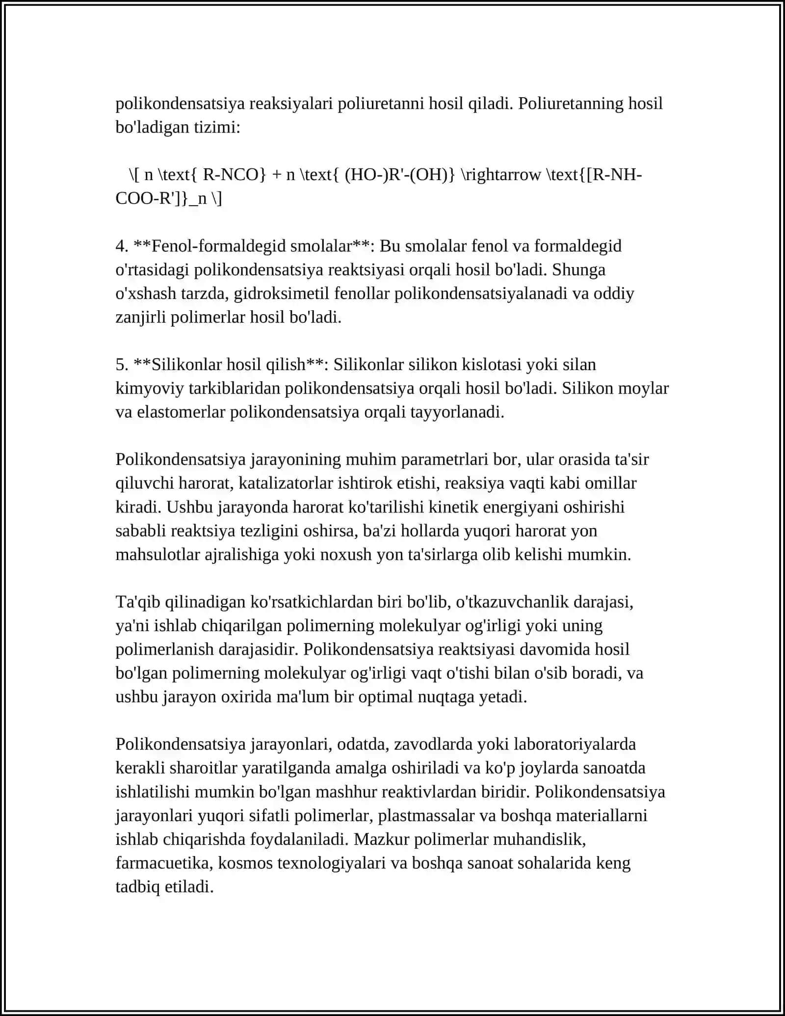 POLIKONDENSATLANISHDAGI DESTRUKTIV REAKSIYALAR 4
