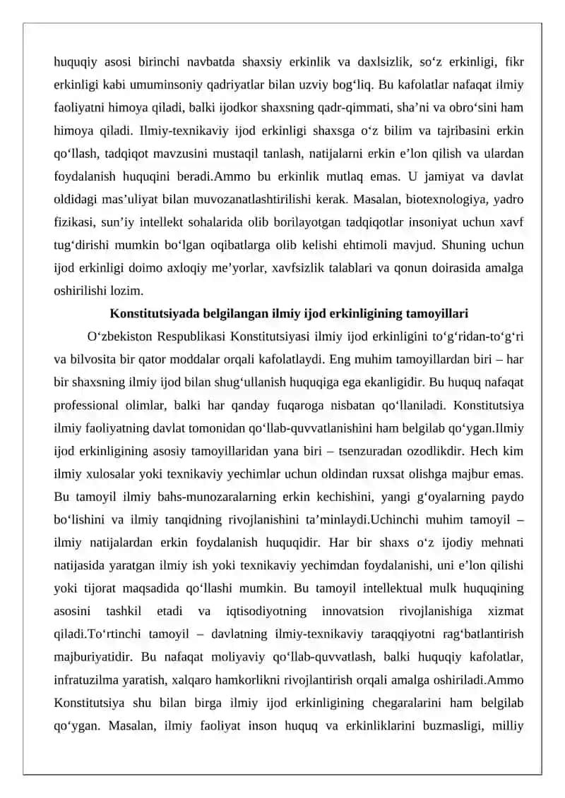 Ilmiy-texnikaviy ijod erkinligi 4