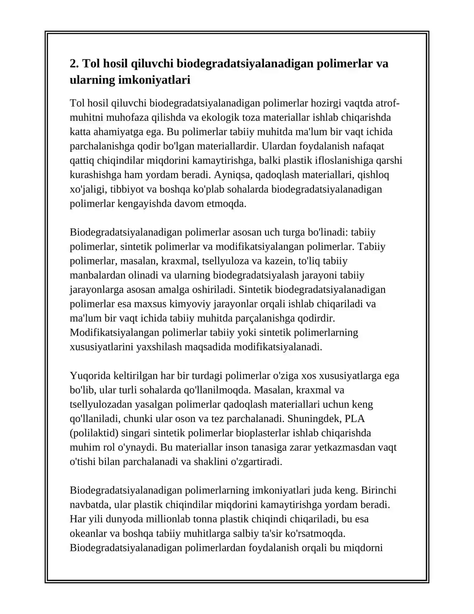 TOLA HOSIL QILUVCHI POLIMERLAR VA ATROF-MUHIT 4