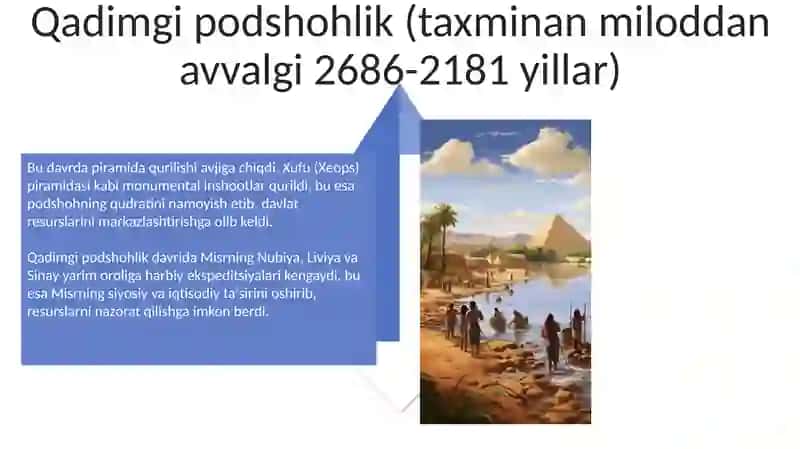 Ilk va qadimgi Misr podsholigi 4