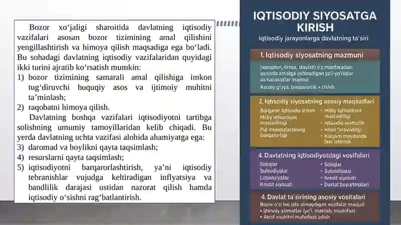 Iqtisodiy siyosatga kirish 4