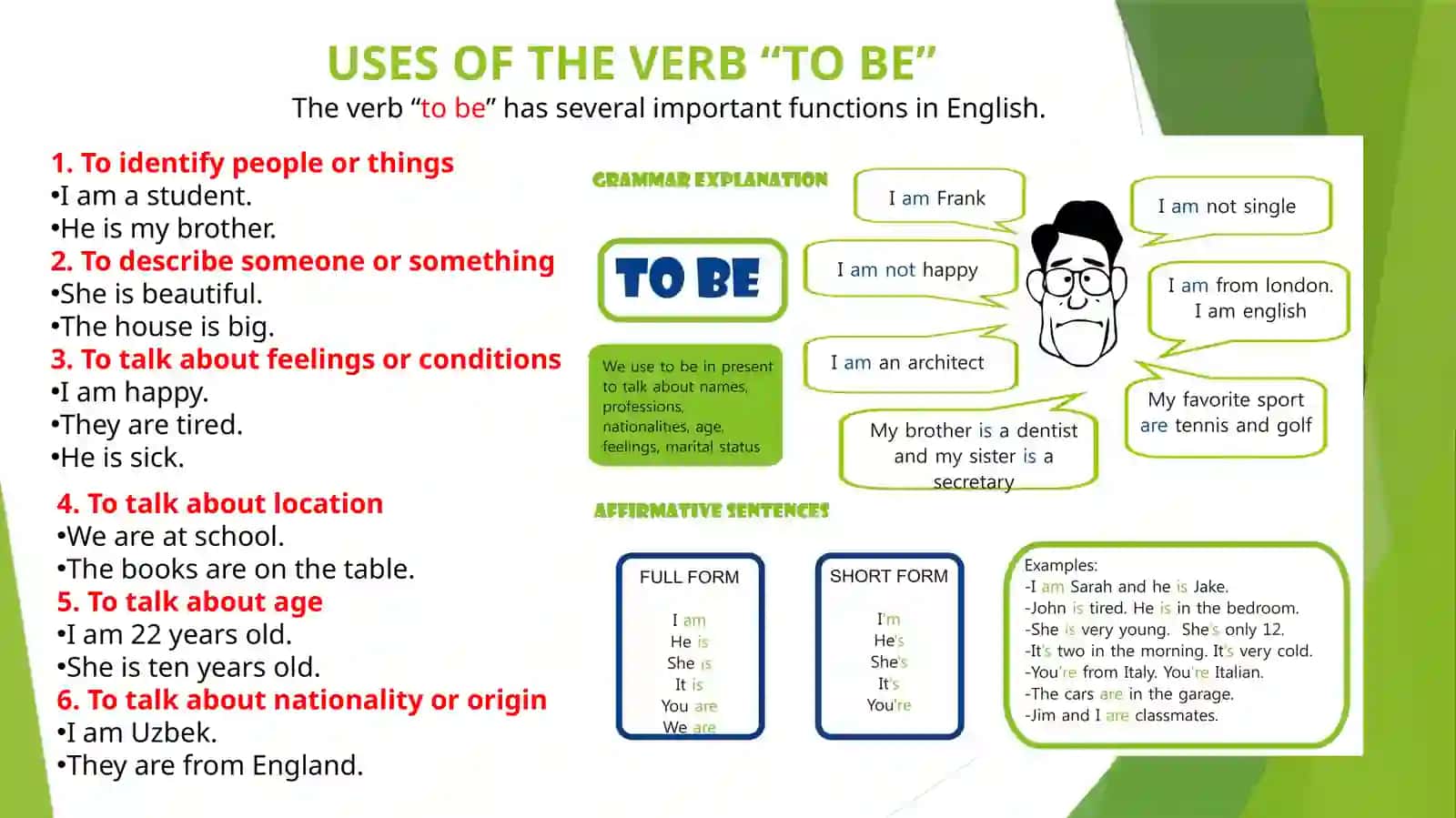Verb “to be” 4