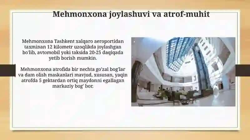 Toshkent Xalqaro Mehmonxona 4