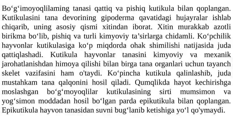 Bo‘g‘imoyoqlilar (Arthropoda) tipi 4