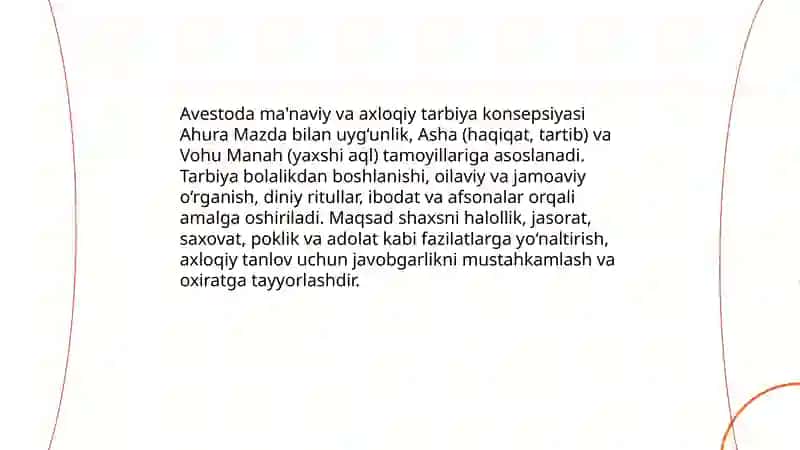 "Avesto" dagi pedagogik qarashlar 4
