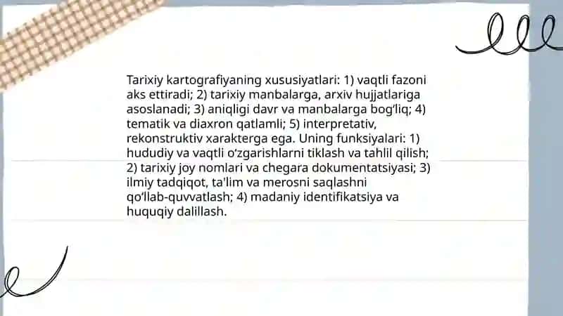 Tarixiy kartagrafiya va uning xususiyatlari 4
