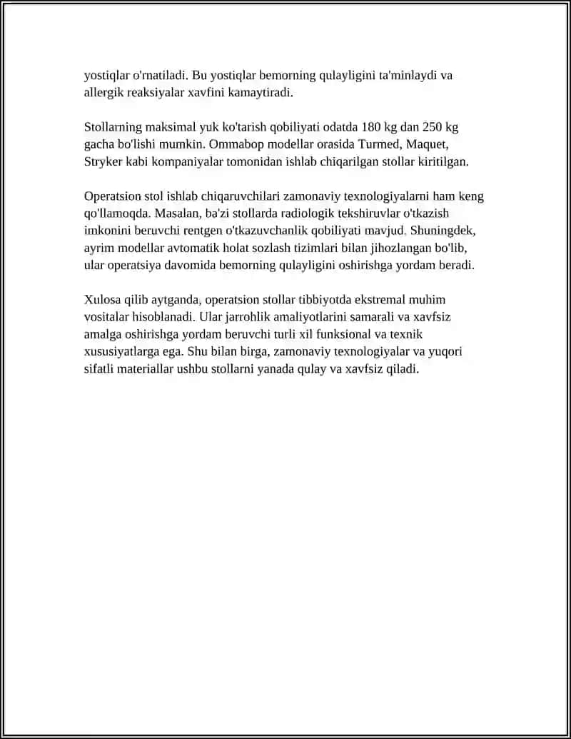 Operatsion stol 4