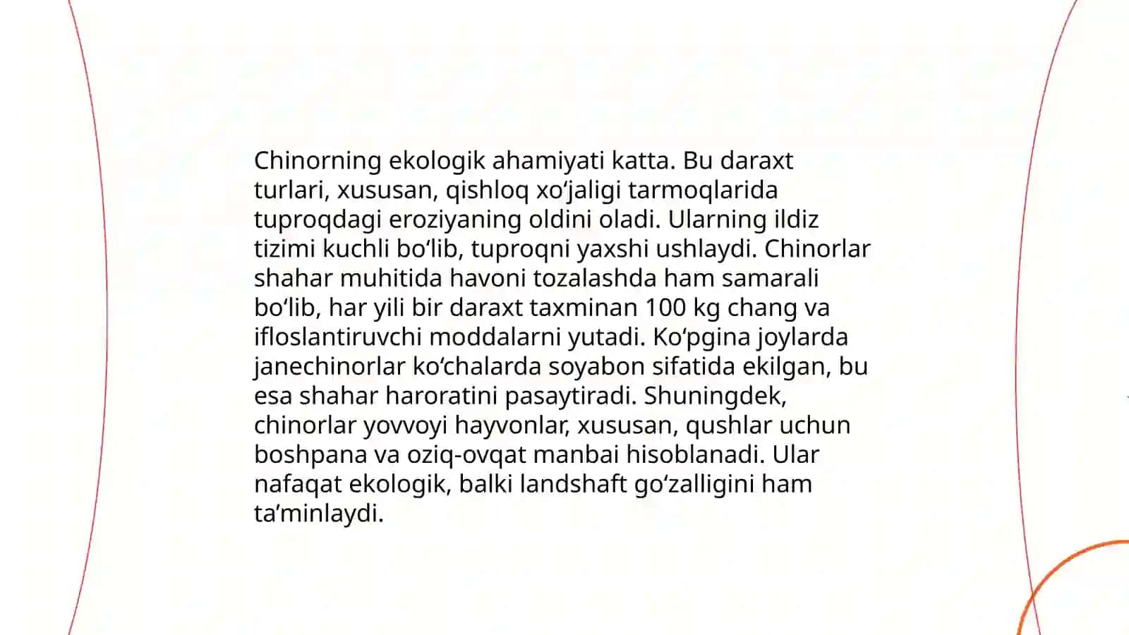 Chinor asari haqida taqdimot 4